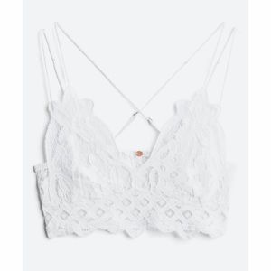 FREE PEOPLE WHITE ADELLA BRALETTE SIZE MEDIUM